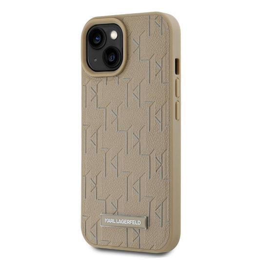 iPhone 15 Kılıf Karl Lagerfeld Orjinal Lisanslı M-safe Şarj Özellikli KL Yazılı Hot Stamp Kapak
