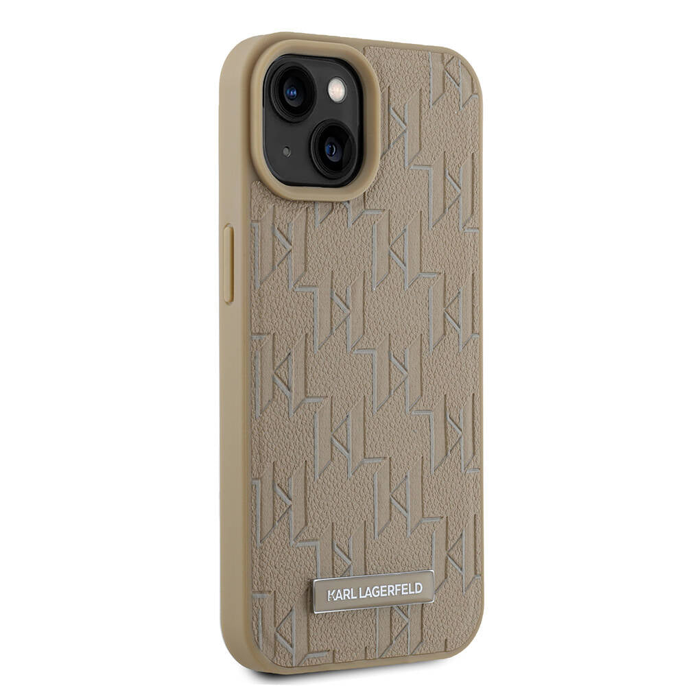 iPhone 15 Kılıf Karl Lagerfeld Orjinal Lisanslı M-safe Şarj Özellikli KL Yazılı Hot Stamp Kapak