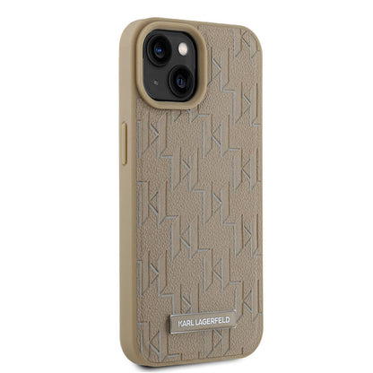 iPhone 15 Kılıf Karl Lagerfeld Orjinal Lisanslı M-safe Şarj Özellikli KL Yazılı Hot Stamp Kapak