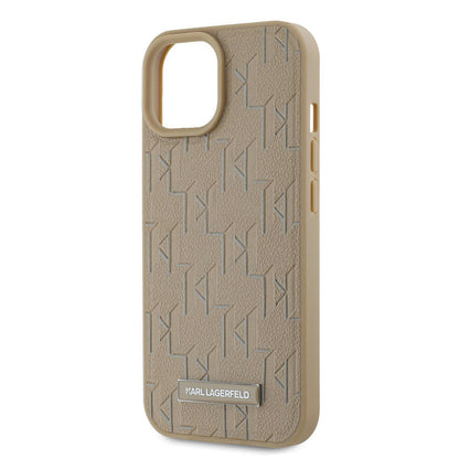 iPhone 15 Kılıf Karl Lagerfeld Orjinal Lisanslı M-safe Şarj Özellikli KL Yazılı Hot Stamp Kapak