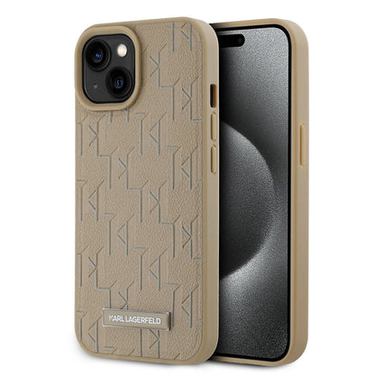 iPhone 15 Kılıf Karl Lagerfeld Orjinal Lisanslı M-safe Şarj Özellikli KL Yazılı Hot Stamp Kapak