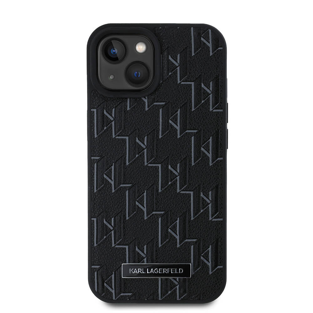 iPhone 15 Kılıf Karl Lagerfeld Orjinal Lisanslı M-safe Şarj Özellikli KL Yazılı Hot Stamp Kapak