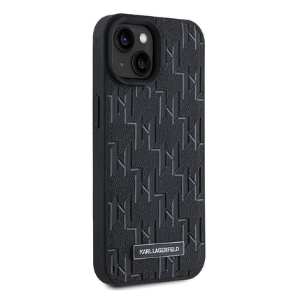 iPhone 15 Kılıf Karl Lagerfeld Orjinal Lisanslı M-safe Şarj Özellikli KL Yazılı Hot Stamp Kapak