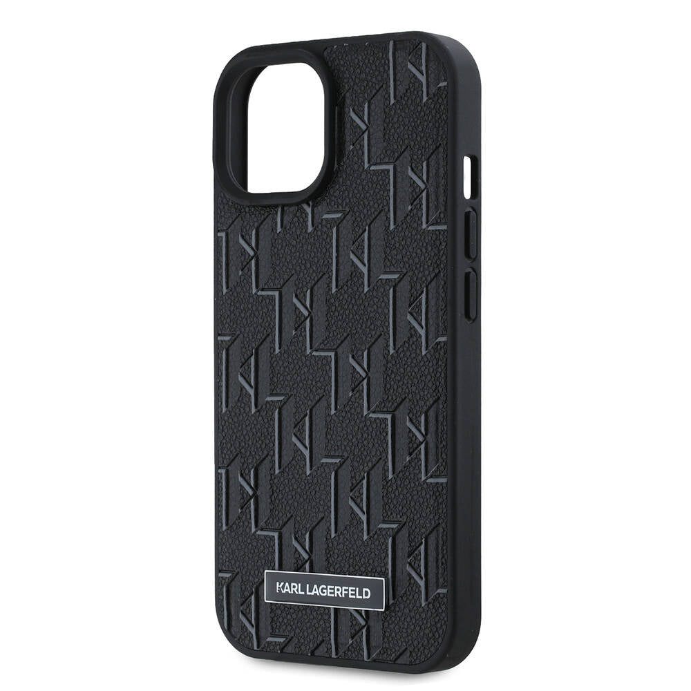 iPhone 15 Kılıf Karl Lagerfeld Orjinal Lisanslı M-safe Şarj Özellikli KL Yazılı Hot Stamp Kapak