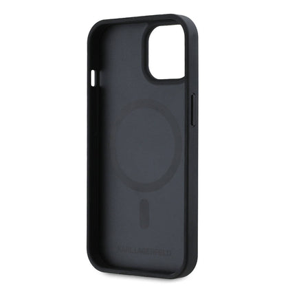 iPhone 15 Kılıf Karl Lagerfeld Orjinal Lisanslı M-safe Şarj Özellikli KL Yazılı Hot Stamp Kapak