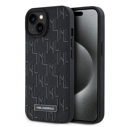 iPhone 15 Kılıf Karl Lagerfeld Orjinal Lisanslı M-safe Şarj Özellikli KL Yazılı Hot Stamp Kapak