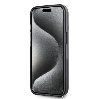 iPhone 15 Kılıf Karl Lagerfeld Orjinal Lisanslı Simli KL Yazılı Monogram Gradıent Kapak