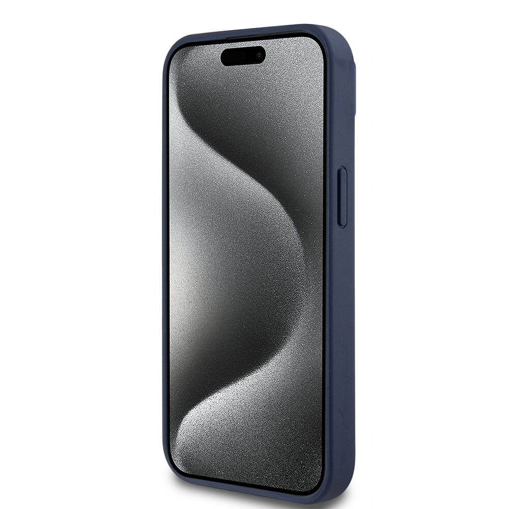 iPhone 15 Kılıf Lacoste Orjinal Lisanslı M-safe Şarj Özellikli PU Deri Görünümlü Karışık Monogram Desenli Kapak