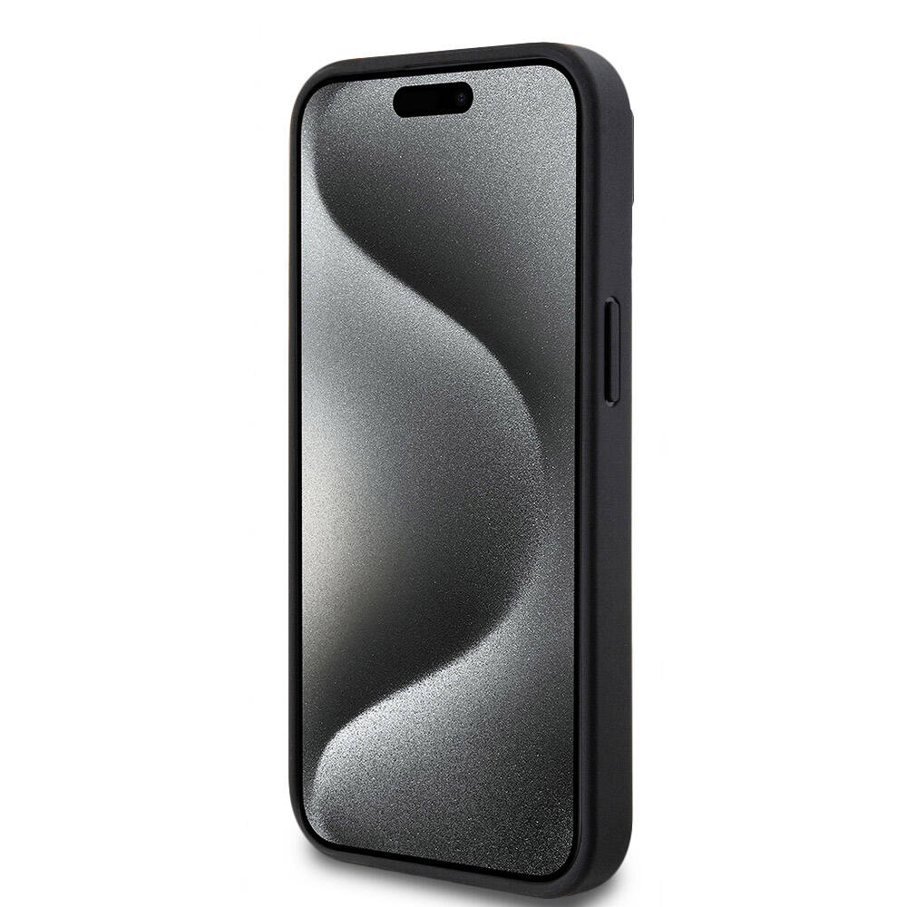 iPhone 15 Kılıf Lacoste Orjinal Lisanslı PU Pike Desenli Arka Yüzey İkonik Timsah Dokuma Logolu Kapak