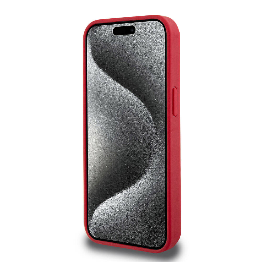 iPhone 15 Kılıf Lacoste Orjinal Lisanslı PU Pike Desenli Arka Yüzey İkonik Timsah Dokuma Logolu Kapak