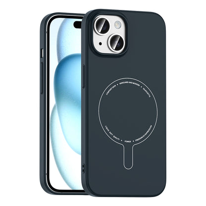 Apple iPhone 15 Kılıf M-Safe Şarj Özellikli Kamera Korumalı Zore Elio Sert PC Kapak