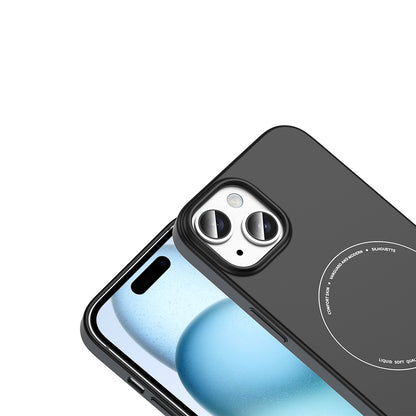Apple iPhone 15 Kılıf M-Safe Şarj Özellikli Kamera Korumalı Zore Elio Sert PC Kapak