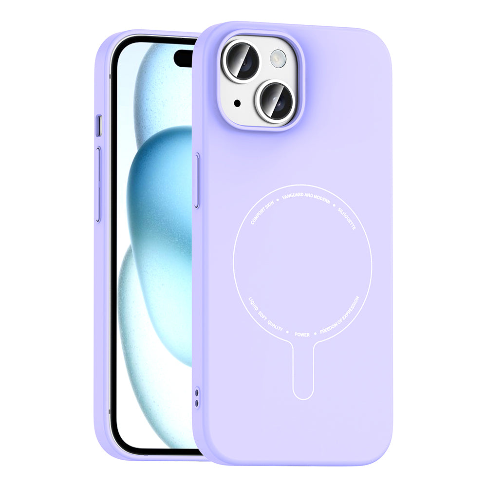 Apple iPhone 15 Kılıf M-Safe Şarj Özellikli Kamera Korumalı Zore Elio Sert PC Kapak
