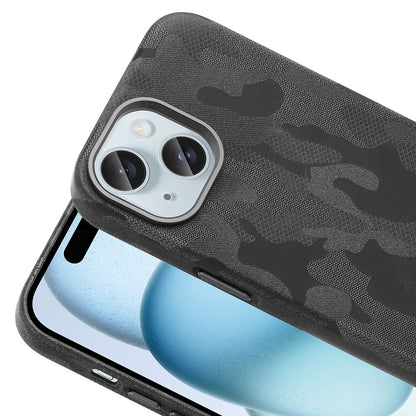 Apple iPhone 15 Kılıf M-Safe Şarj Özellikli Kamuflaj Tasarımlı Zore Sera Sert PC Kapak