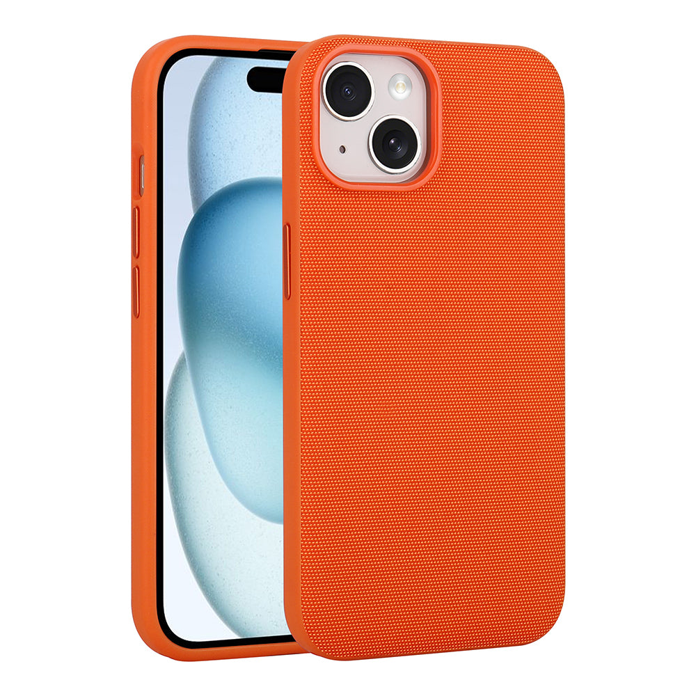 Apple iPhone 15 Kılıf M-Safe Şarj Özellikli Kumaş Tasarımlı Zore Miami Sert PC Kapak