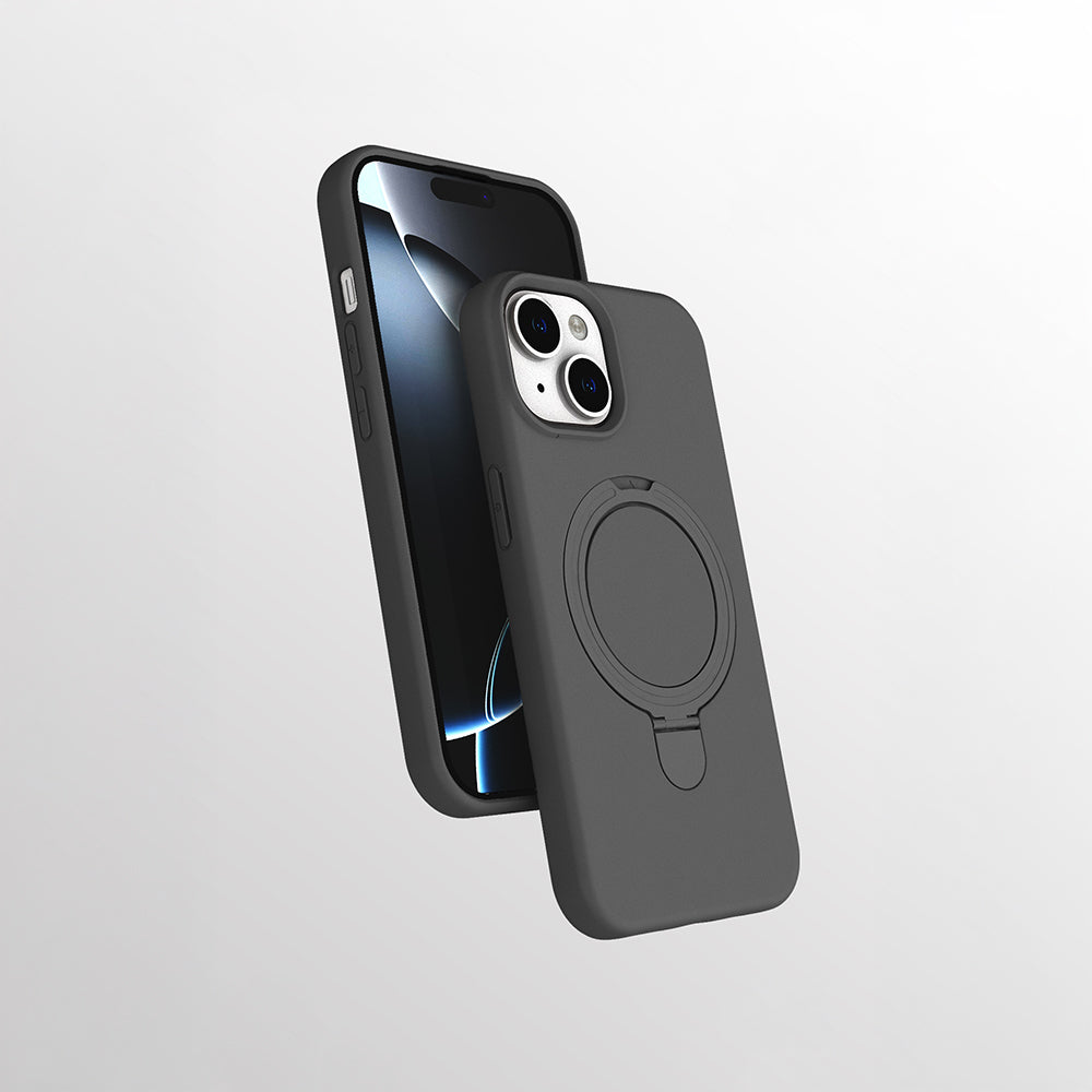 Apple iPhone 15 Kılıf M-safe Şarj Özellikli Standlı Zore Samara Kapak