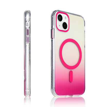 Apple iPhone 15 Kılıf M-safe Şarj Özellikli Transparan Renk Geçişli Zore Toros Kapak