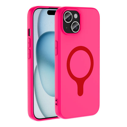 Apple iPhone 15 Kılıf M-Safe Şarj Özellikli Zore Aris Silikon Kapak