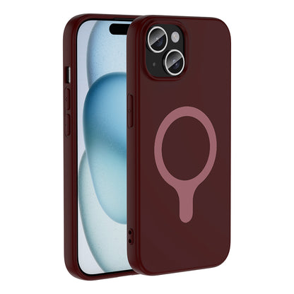 Apple iPhone 15 Kılıf M-Safe Şarj Özellikli Zore Aris Silikon Kapak