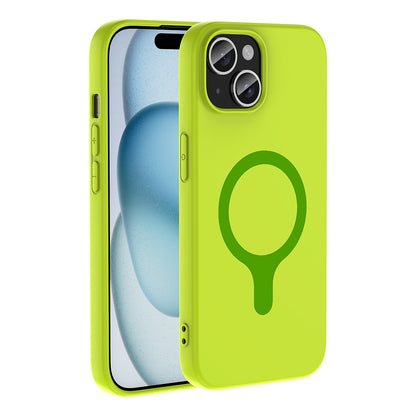 Apple iPhone 15 Kılıf M-Safe Şarj Özellikli Zore Aris Silikon Kapak