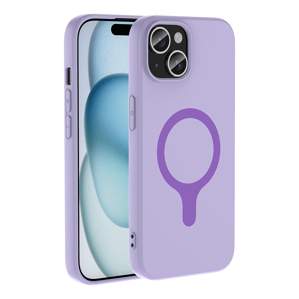 Apple iPhone 15 Kılıf M-Safe Şarj Özellikli Zore Aris Silikon Kapak