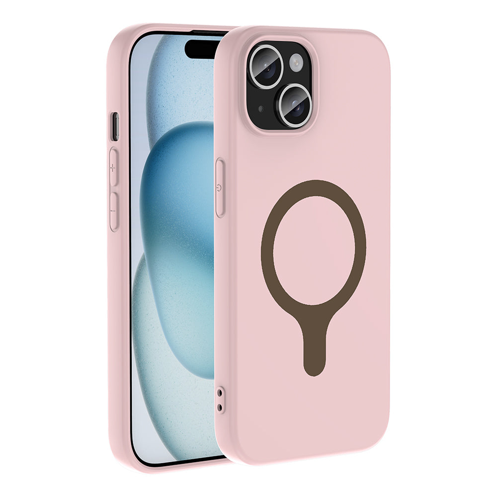 Apple iPhone 15 Kılıf M-Safe Şarj Özellikli Zore Aris Silikon Kapak