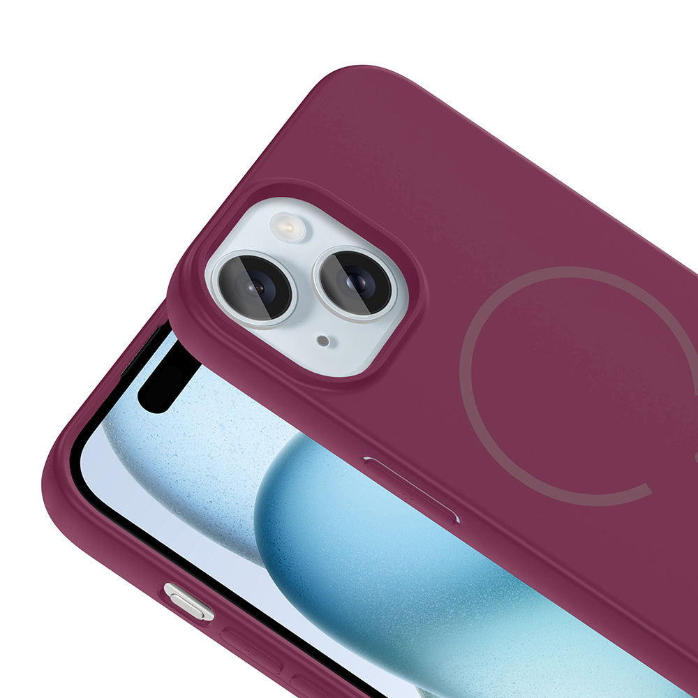 Apple iPhone 15 Kılıf M-safe Şarj Özellikli Zore Meta Kapak