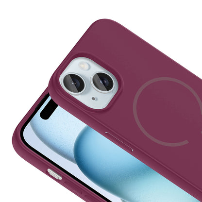 Apple iPhone 15 Kılıf M-safe Şarj Özellikli Zore Meta Kapak