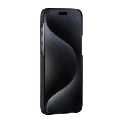 iPhone 15 Kılıf M-safe Şarj Özellikli 600D Aramid Fiber Pitaka Tactile Woven Orchestra Serisi Rhapsody Kapak