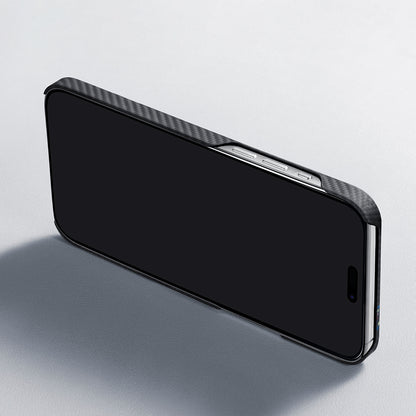 iPhone 15 Kılıf M-safe Şarj Özellikli 600D Aramid Fiber Pitaka Tactile Woven Orchestra Serisi Rhapsody Kapak