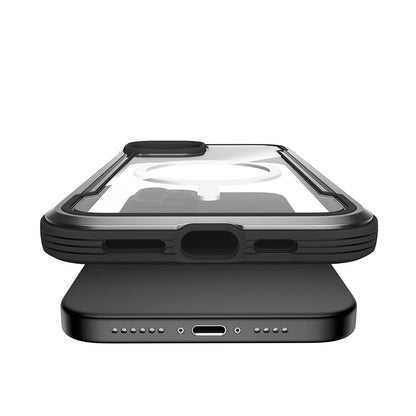 iPhone 15 Kılıf M-safe Şarj Özellikli Airbagli Raptic Shield Serisi Şeffaf Arka Yüzey Kapak
