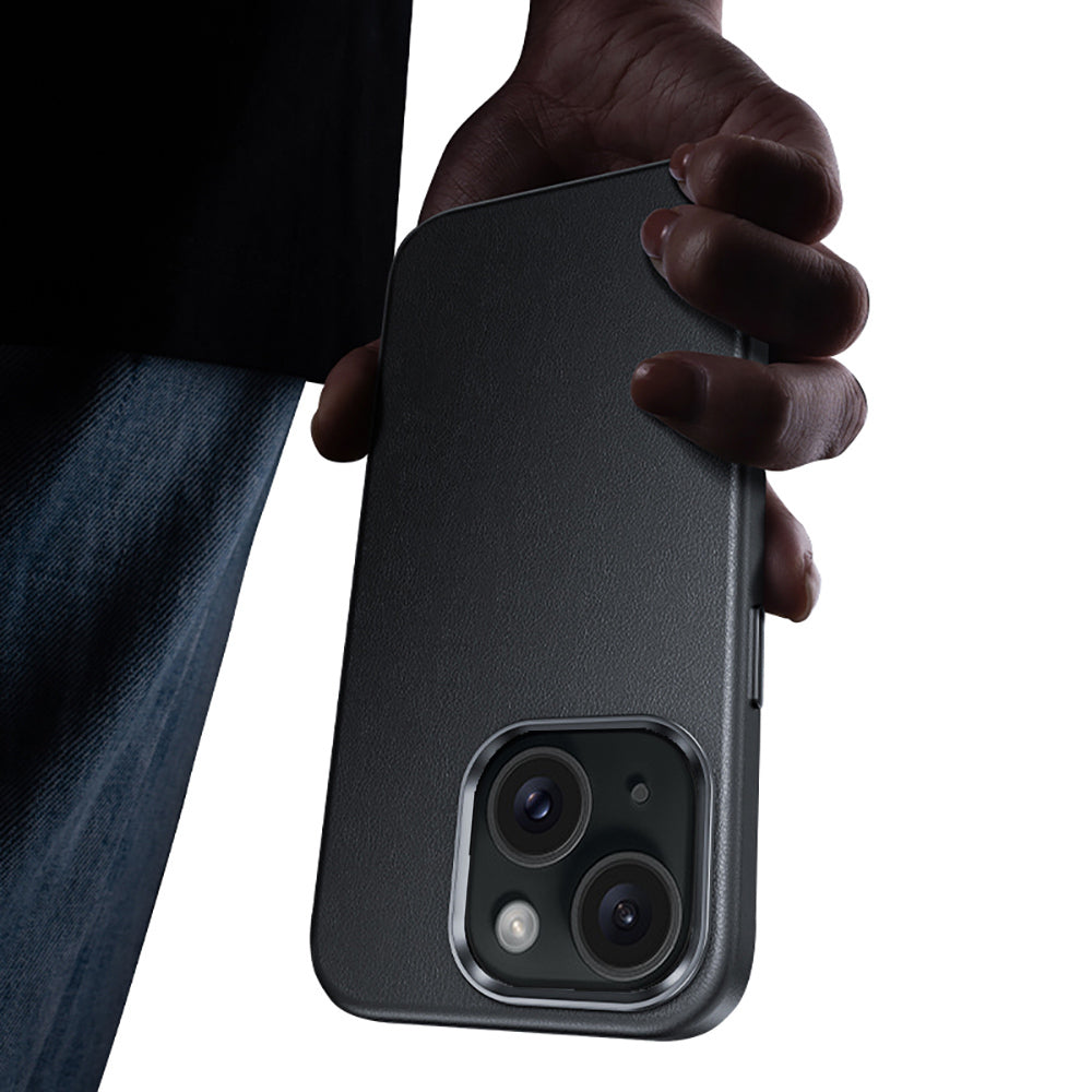 iPhone 15 Kılıf M-safe Şarj Özellikli Benks Vintage Leather Kapak