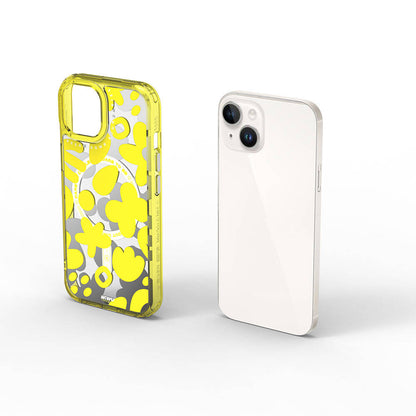 iPhone 15 Kılıf M-safe Şarj Özellikli Boya Desenli Wiwu Fluorescent G Serisi Kapak