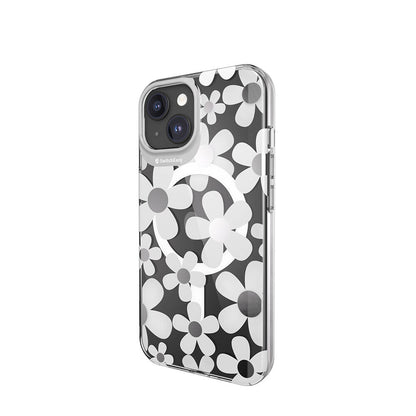 iPhone 15 Kılıf M-safe Şarj Özellikli Çift IMD Baskılı Lisanslı Switcheasy Artist-M Fleur Kapak