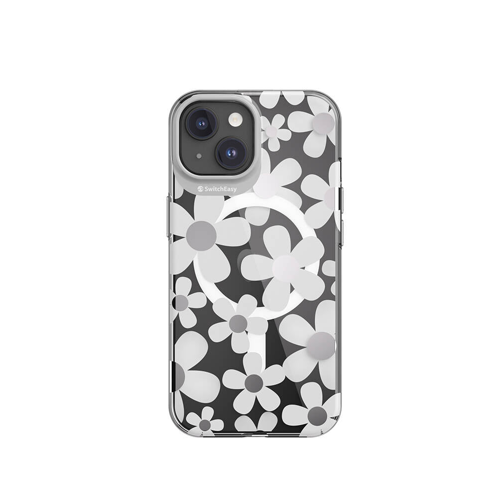 iPhone 15 Kılıf M-safe Şarj Özellikli Çift IMD Baskılı Lisanslı Switcheasy Artist-M Fleur Kapak