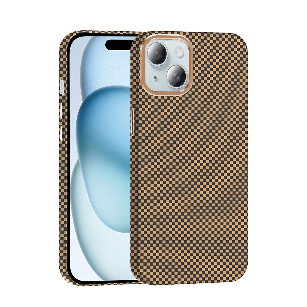 Apple iPhone 15 Kılıf M-safe Şarj Özellikli Karbon Fiber Görünümlü Zore Gros Kapak