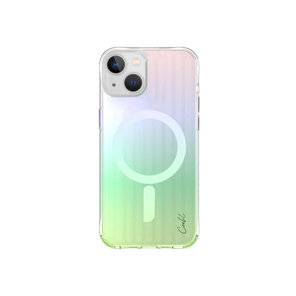 iPhone 15 Kılıf M-safe Şarj Özellikli Parlayan Arka Yüzey Coehl Linear Kapak