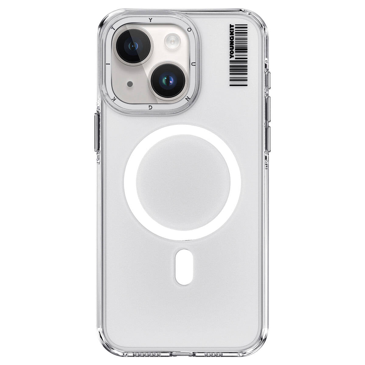 iPhone 15 Kılıf M-safe Şarj Özellikli Şeffaf Youngkit Crystal Shield Serisi Kapak