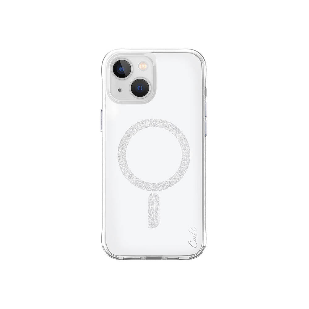 iPhone 15 Kılıf M-safe Şarj Özellikli Simli Magnetik Coehl Glace Kapak
