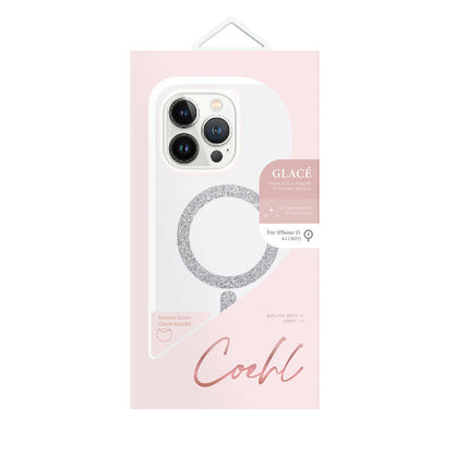 iPhone 15 Kılıf M-safe Şarj Özellikli Simli Magnetik Coehl Glace Kapak