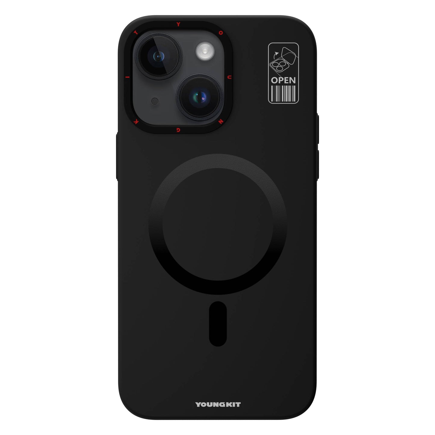 iPhone 15 Kılıf M-safe Şarj Özellikli Standlı YoungKit Hermit Bracket Serisi Kapak