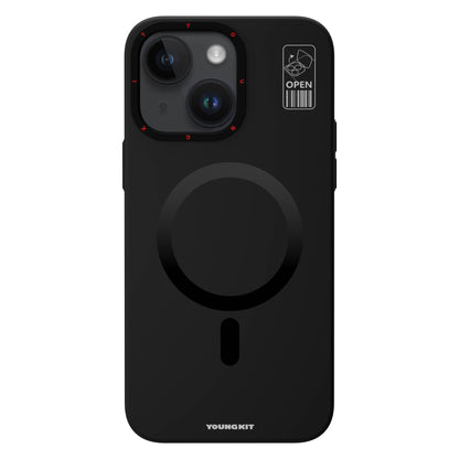 iPhone 15 Kılıf M-safe Şarj Özellikli Standlı YoungKit Hermit Bracket Serisi Kapak