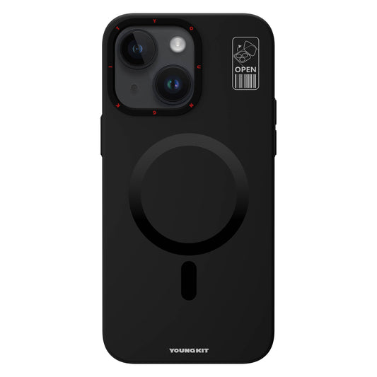 iPhone 15 Kılıf M-safe Şarj Özellikli Standlı YoungKit Hermit Bracket Serisi Kapak