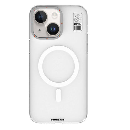 iPhone 15 Kılıf M-safe Şarj Özellikli Standlı YoungKit Hermit Bracket Serisi Kapak