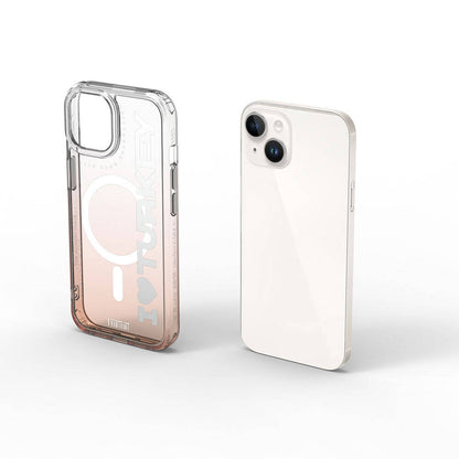 iPhone 15 Kılıf M-safe Şarj Özellikli Transparan Renk Geçişli Wiwu Turkey C Serisi Kapak