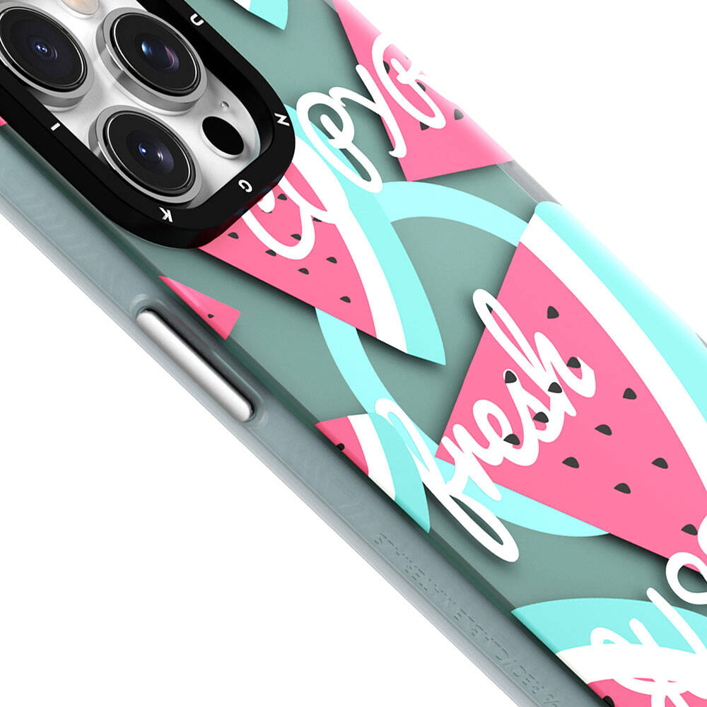 iPhone 15 Kılıf M-safe Şarj Özellikli Yaz Meyvesi Desenli Youngkit Fruity Flavour Serisi Kapak
