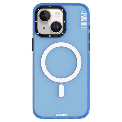 iPhone 15 Kılıf M-safe Şarj Özellikli Youngkit Colored Sand Serisi Kapak