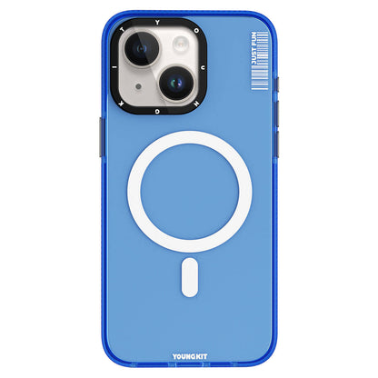 iPhone 15 Kılıf M-safe Şarj Özellikli YoungKit Crystal Color Serisi Kapak