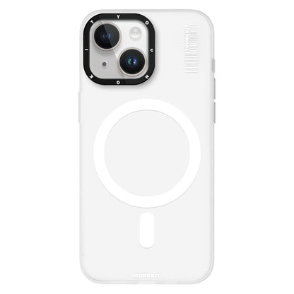 iPhone 15 Kılıf M-safe Şarj Özellikli Youngkit Hidden Sand Serisi Kapak