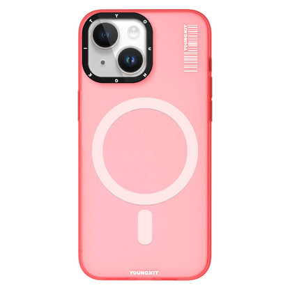 iPhone 15 Kılıf M-safe Şarj Özellikli Youngkit Hidden Sand Serisi Kapak
